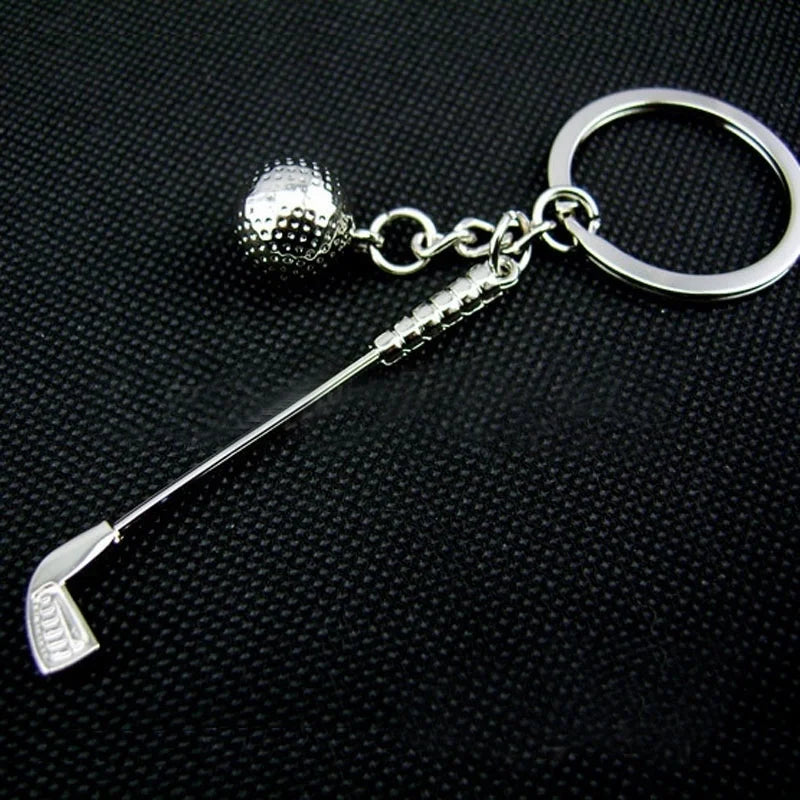 Golf Schlüsselanhänger – Golfball & Schläger Design | Metall Schlüsselring Geschenk für Golfer, Sportler & Teamkollegen Kaufschwan®