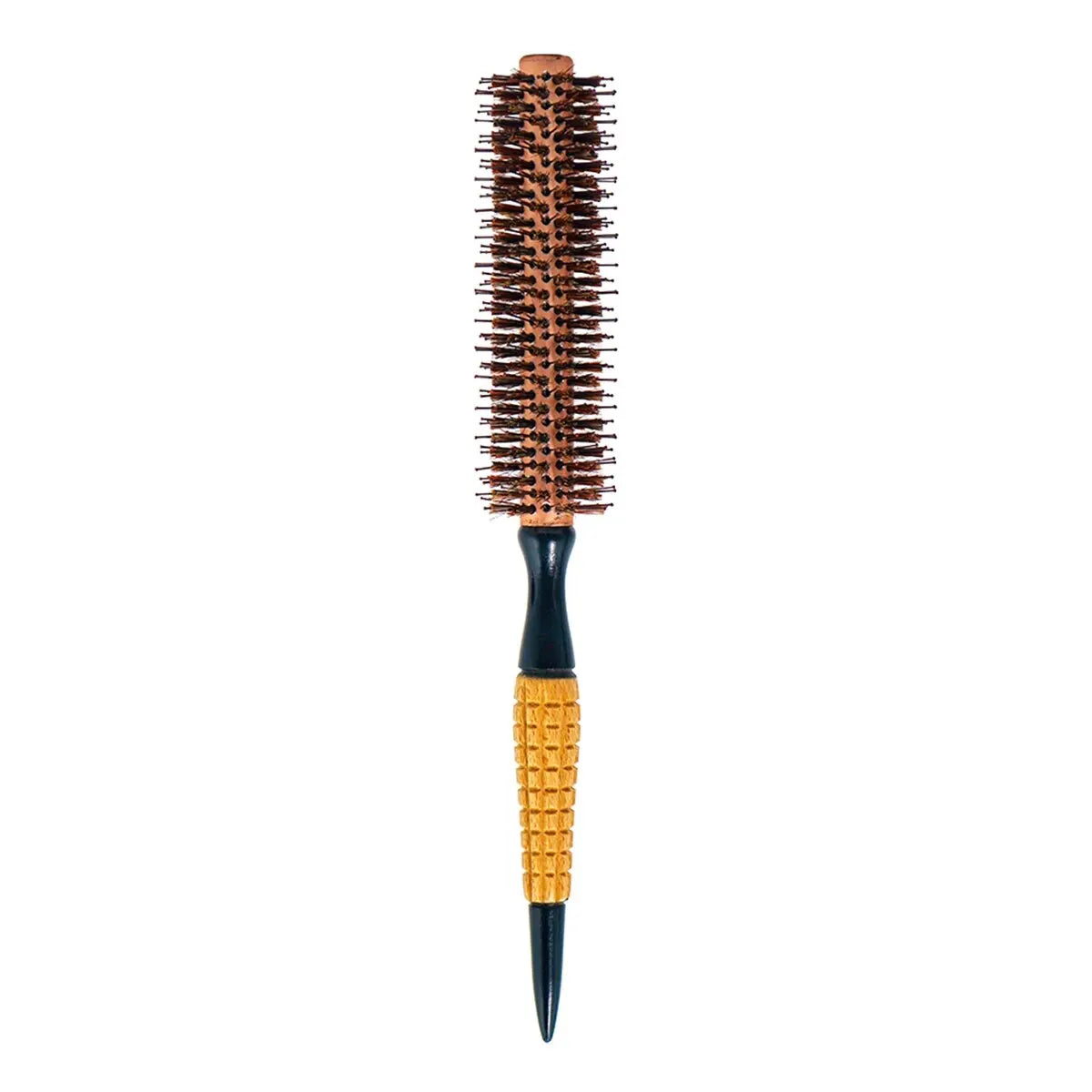 Rundbürste mit Holzgriff – Professionelle Antistatische Haarbürste | Locken- & Toupierbürste für Friseure Kaufschwan® S