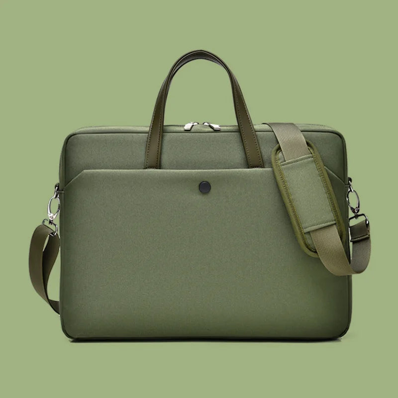 Laptop Schultertasche & Aktentasche – Schützende Notebook-Hülle als Handtasche für MacBook, Lenovo, Dell, HP & Laptops Kaufschwan® Grün 17 Zoll