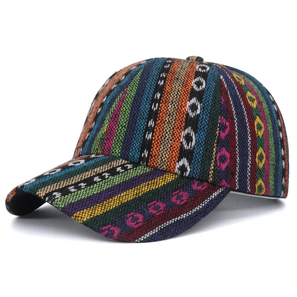 Bohemia Print Baseballkappe | Damen & Herren Boho Stil Baseballcap | Baumwolle Verstellbar Snapback Outdoor Cap Kaufschwan® Style 5