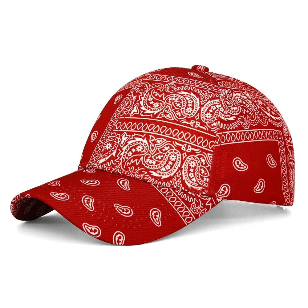 Cashew Blumen Unisex Baseballkappe | Verstellbare Baseballcap für Damen & Herren | Sommer Outdoor Sonnenkappe Hip Hop Trucker Kaufschwan® Rot Einstellbar