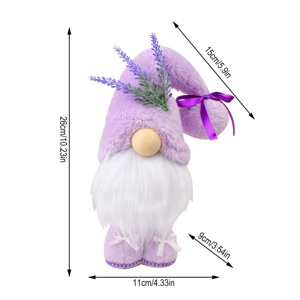 Lila Lavendel Wichtel – Handgefertigte Zwergenpuppe | Kinder Geschenk, Muttertag Deko & Schreibtisch Ornament Kaufschwan®