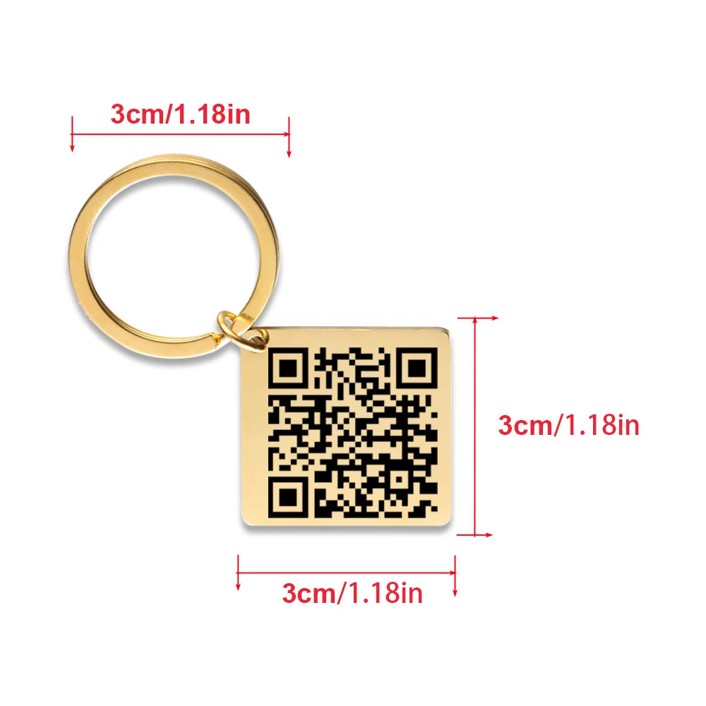 Personalisierter QR-Code-Schlüsselanhänger – Individuelle Visitenkarte aus Edelstahl | Firmenlogo, Hochzeit & Party Geschenk Kaufschwan®