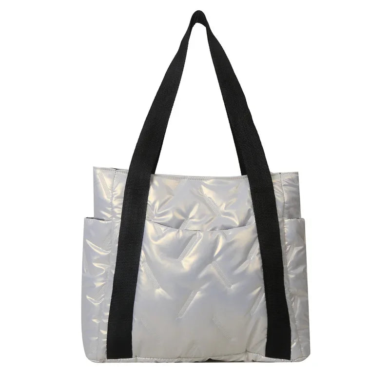 Damen Tote Bag Herbst – Große Kapazität Koreanische Mode Canvas Handtasche | Minimalistische Quadratische Schultertasche