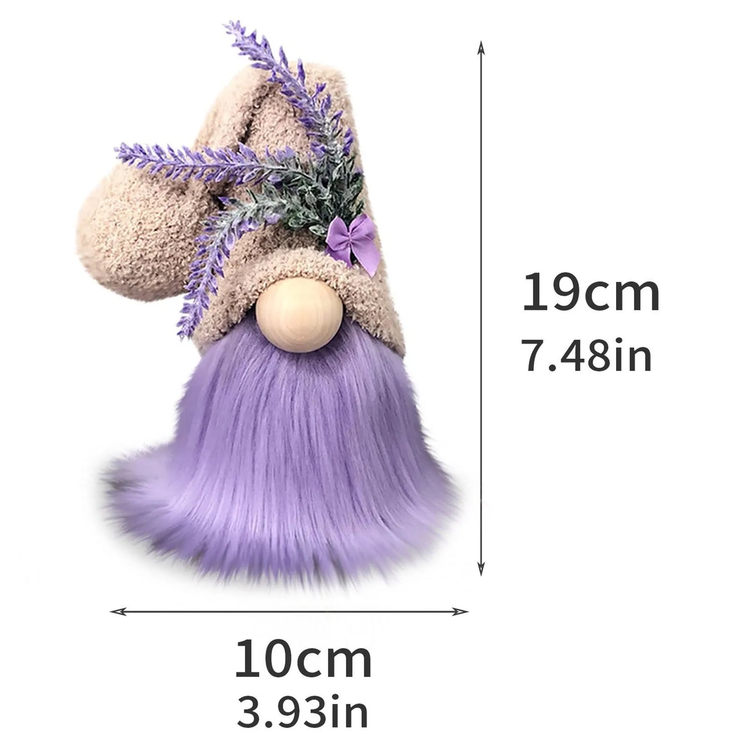 Lavendel Wichtel – Lila | Dekofigur für Zuhause, Rudolf Zwergpuppe, Kinder Weihnachtsgeschenk Kaufschwan®