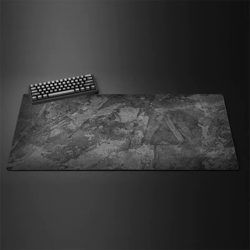 Graues Mauspad Serie – Groß/Klein Überlocktes XXL Schreibtischmatte für Tastatur und Gaming Kaufschwan® Design 4 300X600X2mm