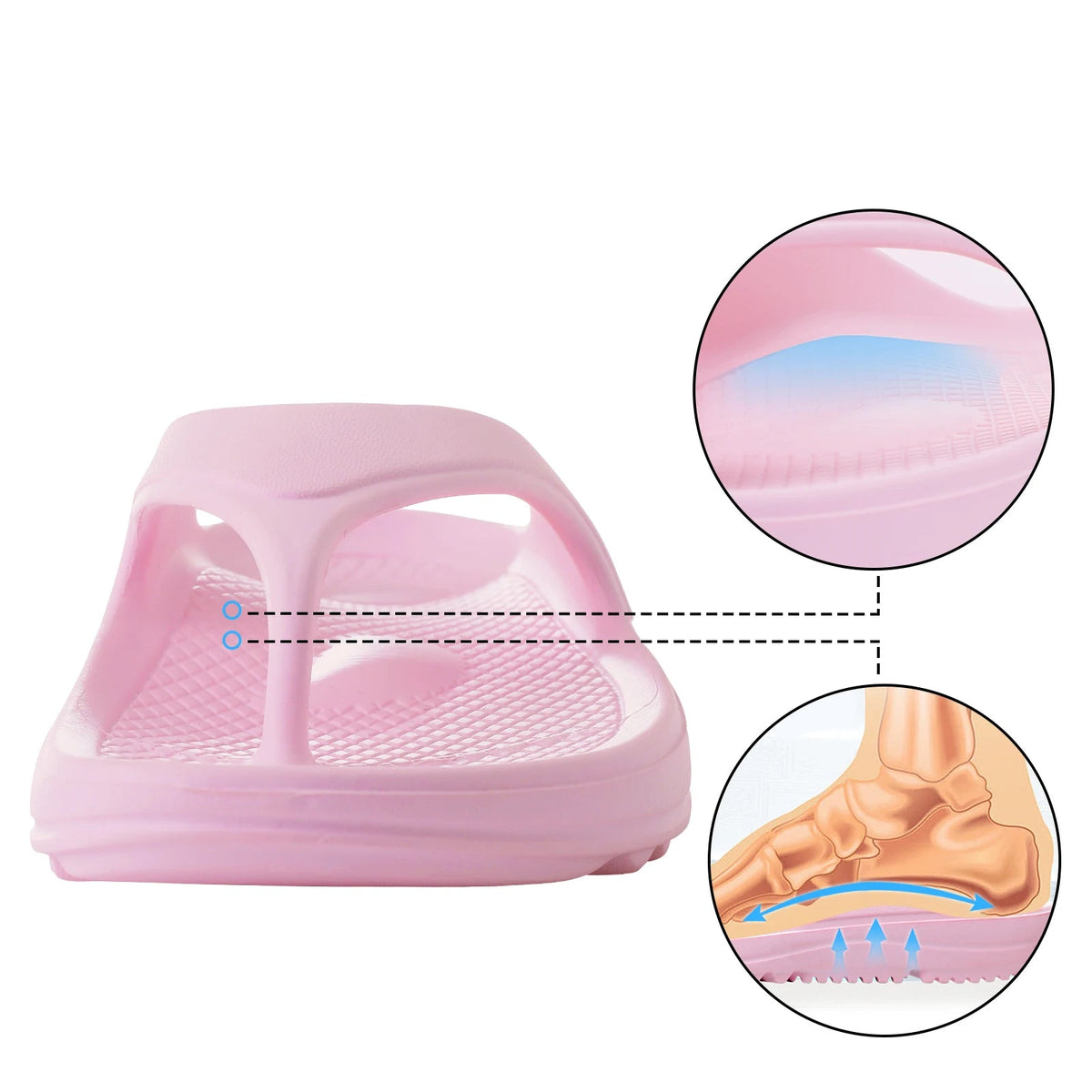 Weiche Orthopädische Damen-Flip-Flops | Sommer-Sandalen mit Fußgewölbeunterstützung | Weiche Erholungsschuhe für Strand & Alltag Kaufschwan®