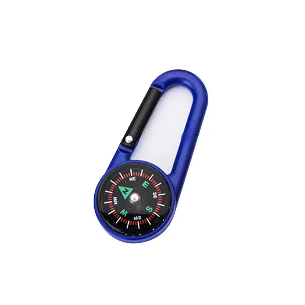 Outdoor Kompass Karabiner Schlüsselanhänger – Mini Camping Buckle für Bergsteigen, Wandern, Rucksäcke & Survival | Kinder Geschenkclip mit Kompass
