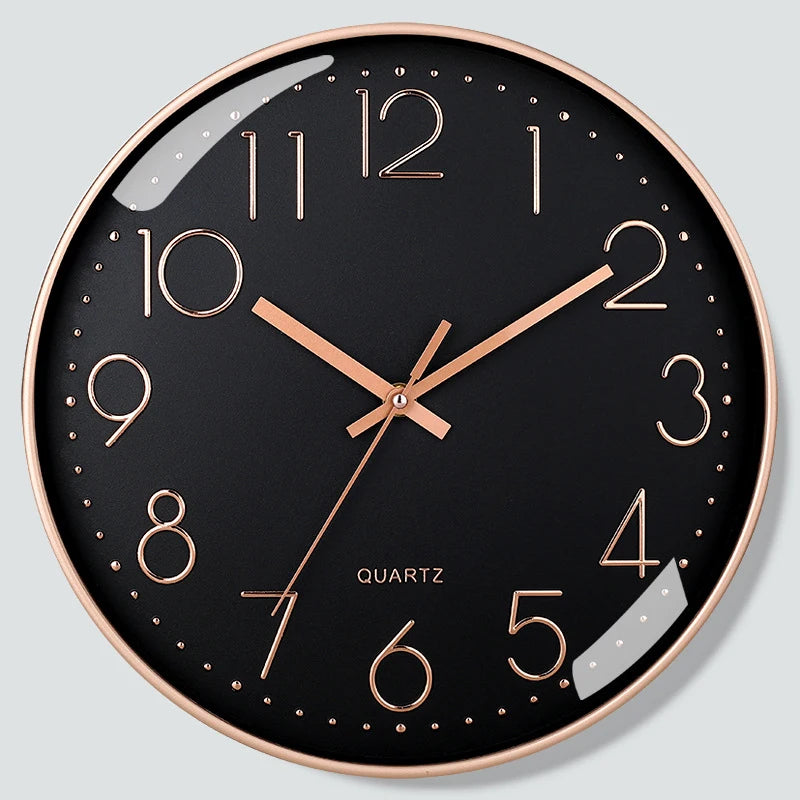 8 Zoll Leise Wanduhr – Geräuschlose Deko Uhr Kaufschwan® Schwarz