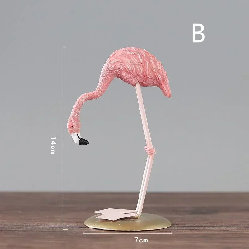 Kreative Flamingo Resin Figur – Cartoon Desktop Dekoration im INS Stil für Wohnzimmer und Schreibtisch Kaufschwan® B