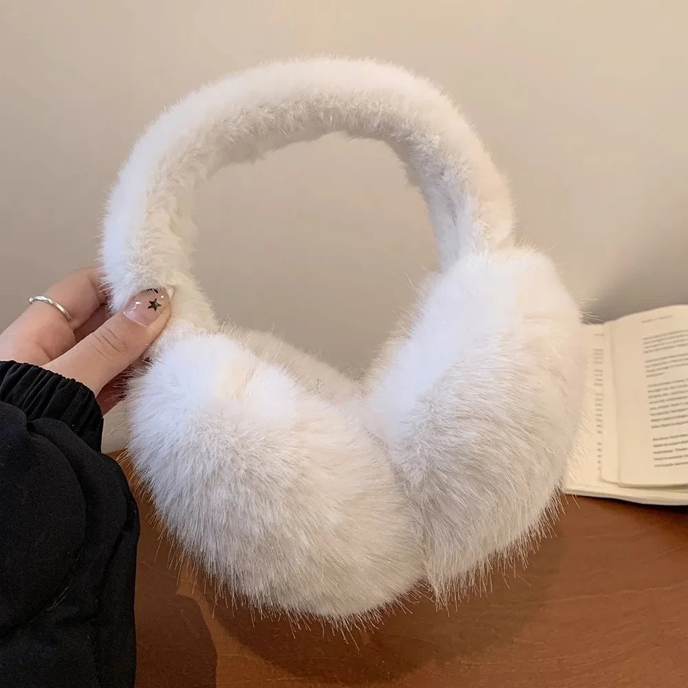 Winter Ohrwärmer – Unisex Weiche Plüsch Earmuffs | Outdoor Mode Einfarbig Ohrklappen-Schutz für Damen & Herren Kaufschwan® Weiß