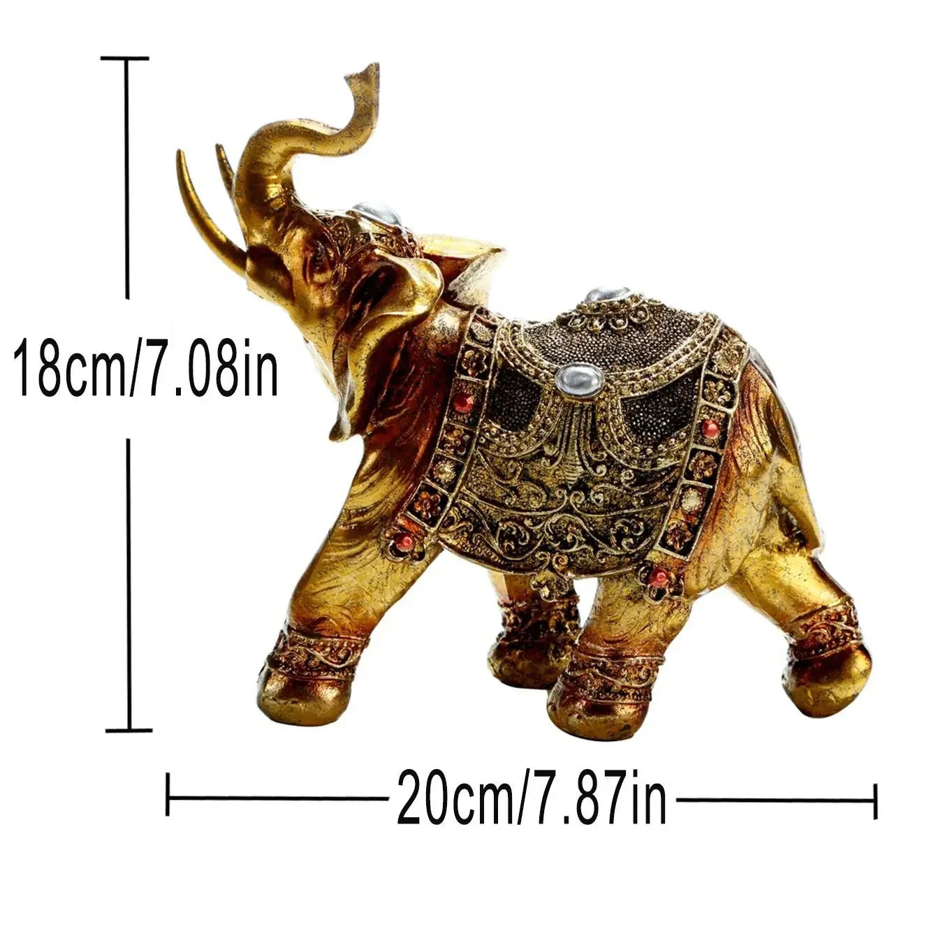Elefanten Resin Dekoration – Handgefertigte 3D Skulptur als Hochzeitsgeschenk und Wohnaccessoire für Regal und Wohnzimmer Kaufschwan®