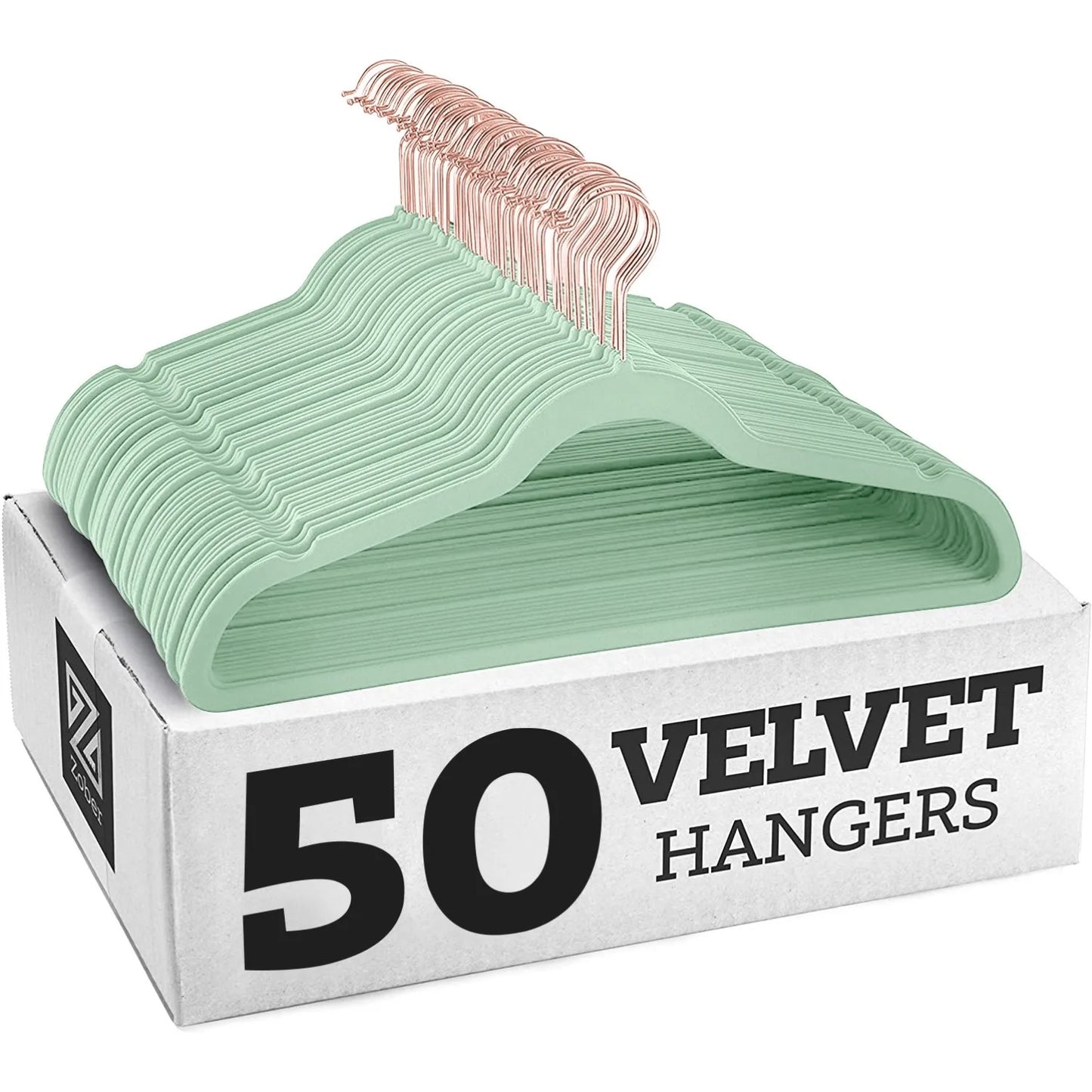 50er Set Kleiderbügel - Anti Rutsch Samt Kleiderbügel – Japanischer Stil für Kleider und Mäntel