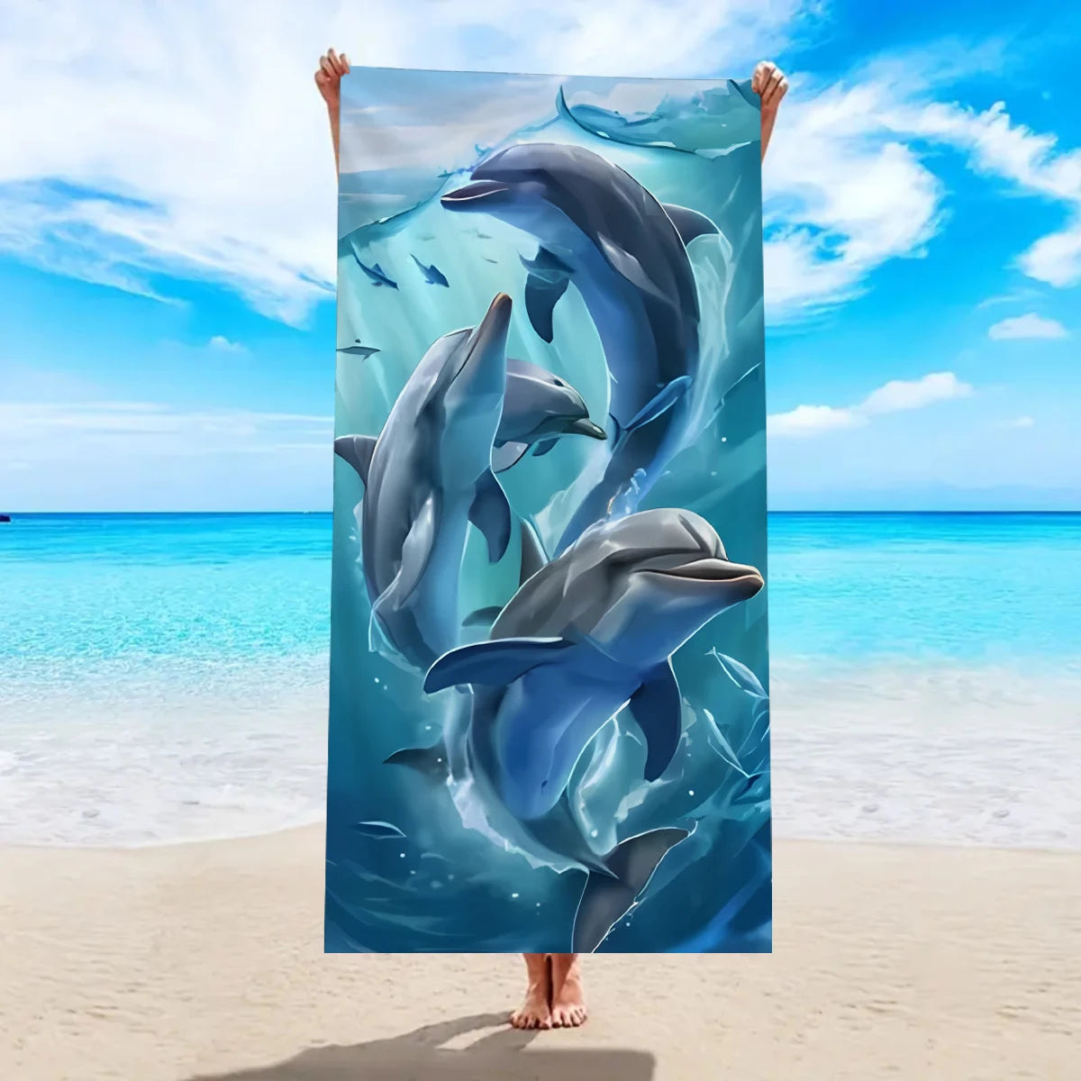 Einfaches & Stilvolles Strandtuch mit Tiermuster – Großes Schnell Trocknendes Mikrofaser Handtuch | Weiches & Saugfähiges Sommer Strandtuch Kaufschwan® Design 2 150x75cm