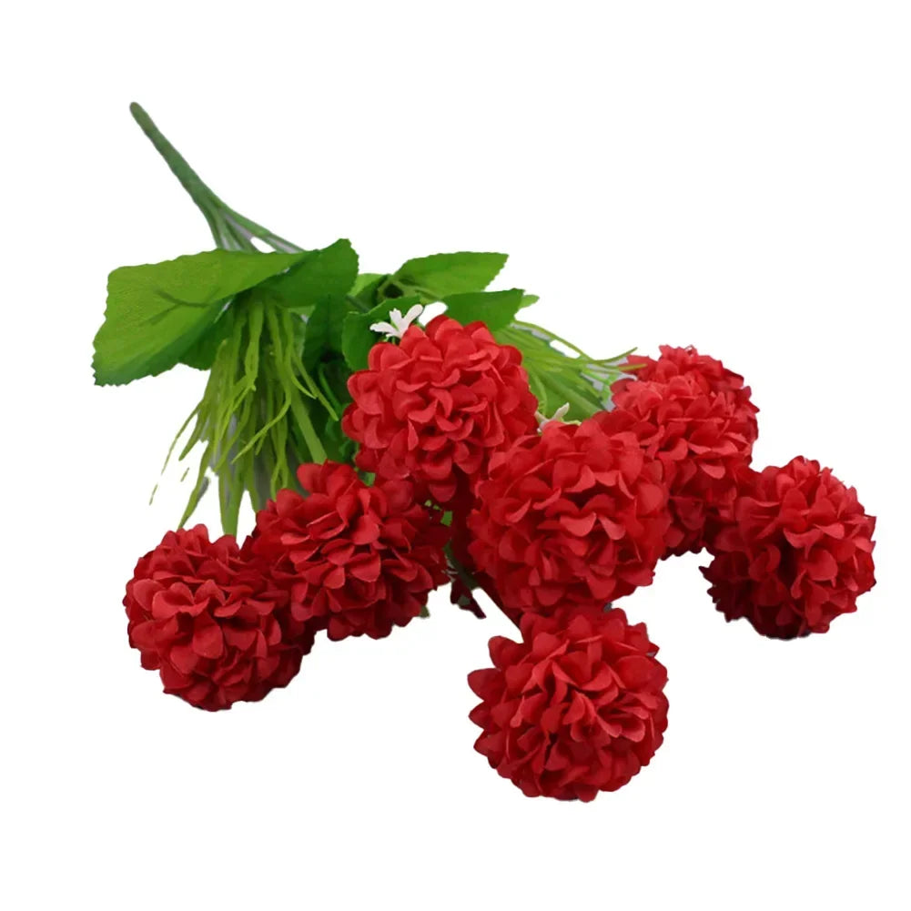 Mehrfarbige Künstliche Seidenhortensien – Kleiner Blumenstrauß für Hochzeit, Weihnachten, Party & DIY Wohnungsdekoration