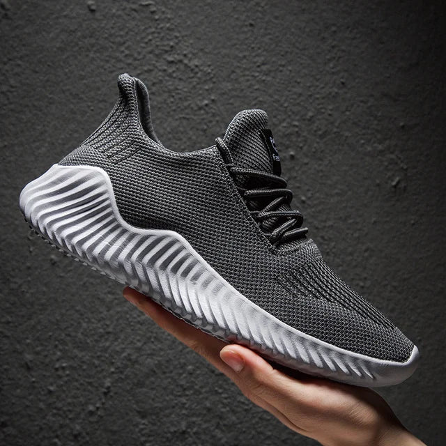 Herren Mesh Casual Sneaker – Leichte Atmungsaktive Freizeitschuhe | Bequeme Outdoor Walkingschuhe Kaufschwan® Grau 39