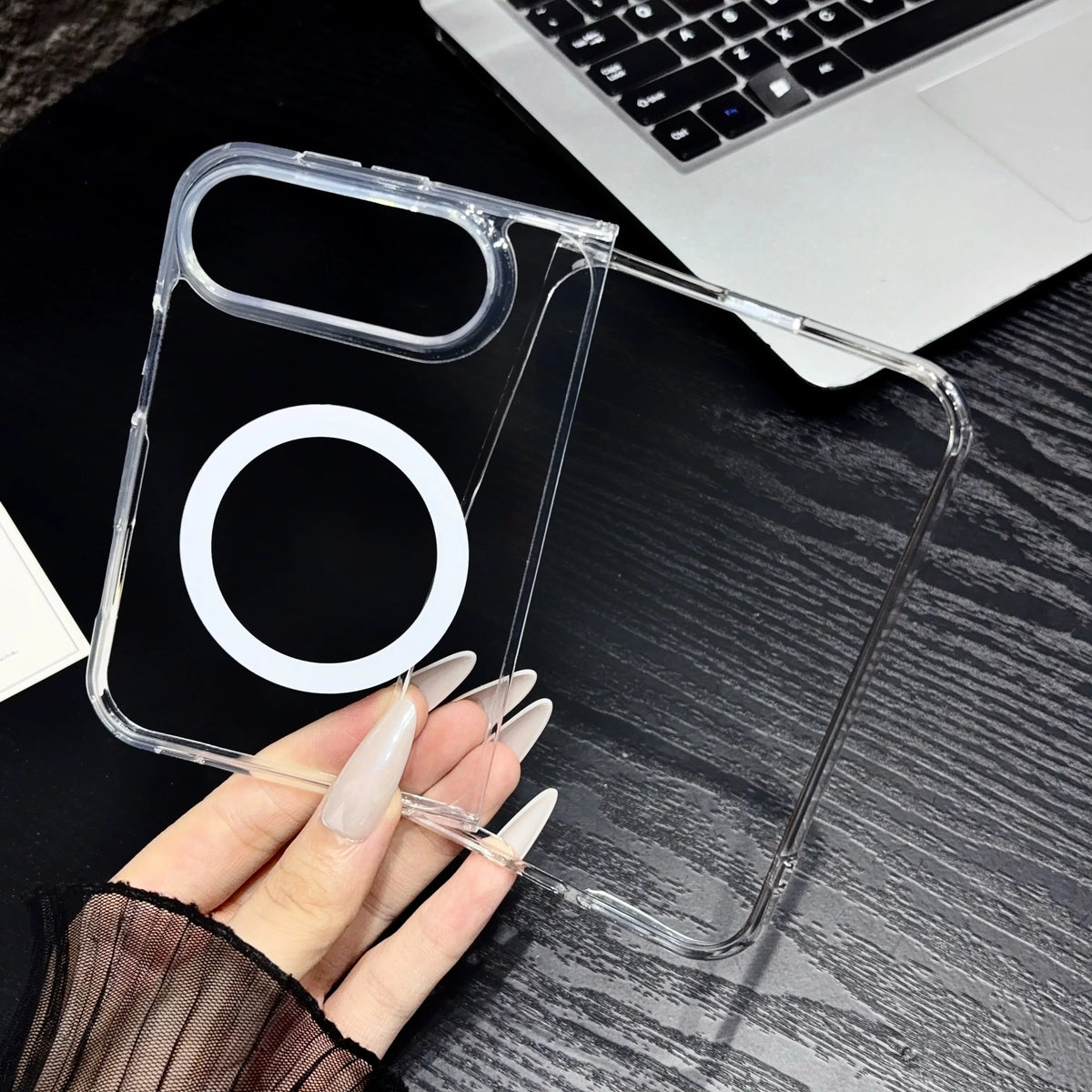 Magnetische Transparente Klapphülle für iPhone Duo – Schutzhülle mit Fallschutz Kaufschwan®