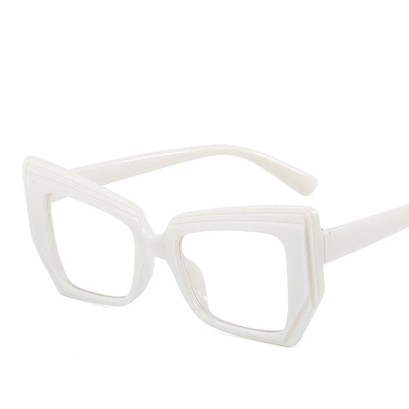Anti-Blau-Licht Brille für Damen & Herren – Polygon Anti-Blau-Licht Fassung | Modische Optische Brille im Besonderen Design Kaufschwan® Transparent