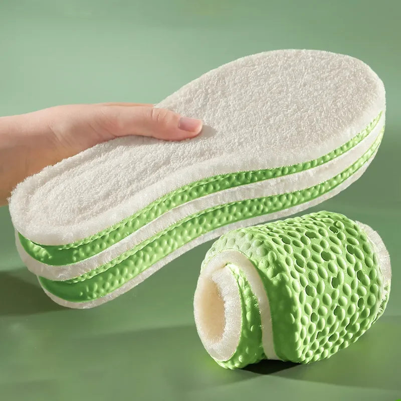 Woll Thermo Einlegesohlen für Schuhe – Stoßdämpfung, Fußgewölbe Unterstützung, Orthopädische Einlagen für Damen & Herren Kaufschwan®