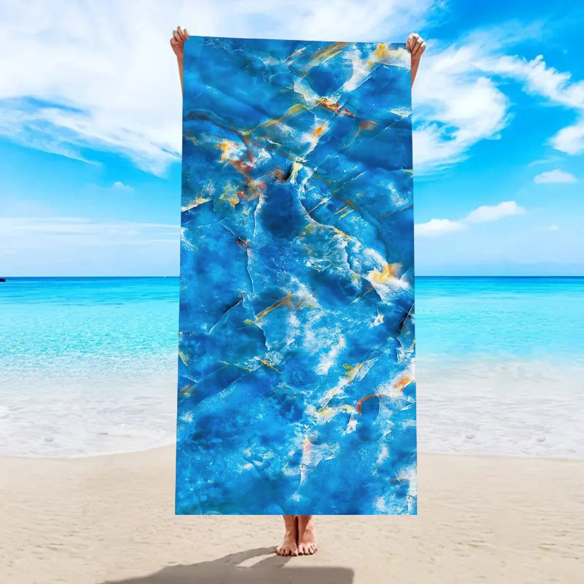 Ultrafeines Mikrofaser Schnell Trocknendes Strandtuch – Saugfähiges Handtuch für Sport, Schwimmen & Duschräume Kaufschwan® Design 6 150x75cm