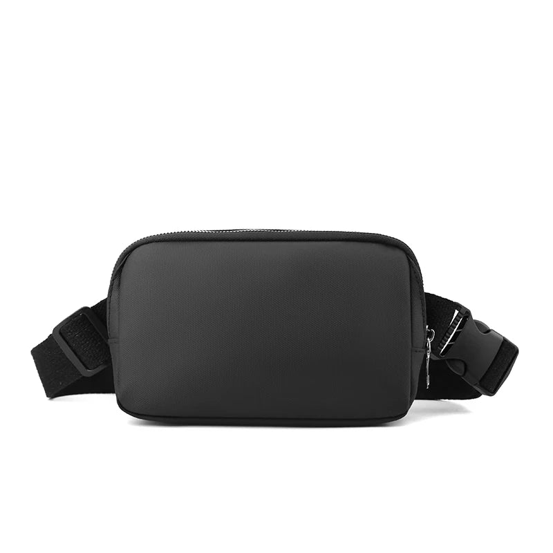 Unisex Schwarze Gürteltasche – Verstellbarer Schultergurt | Outdoor Crossbody Brusttasche, Langlebig & Modisch Kaufschwan® Schwarz