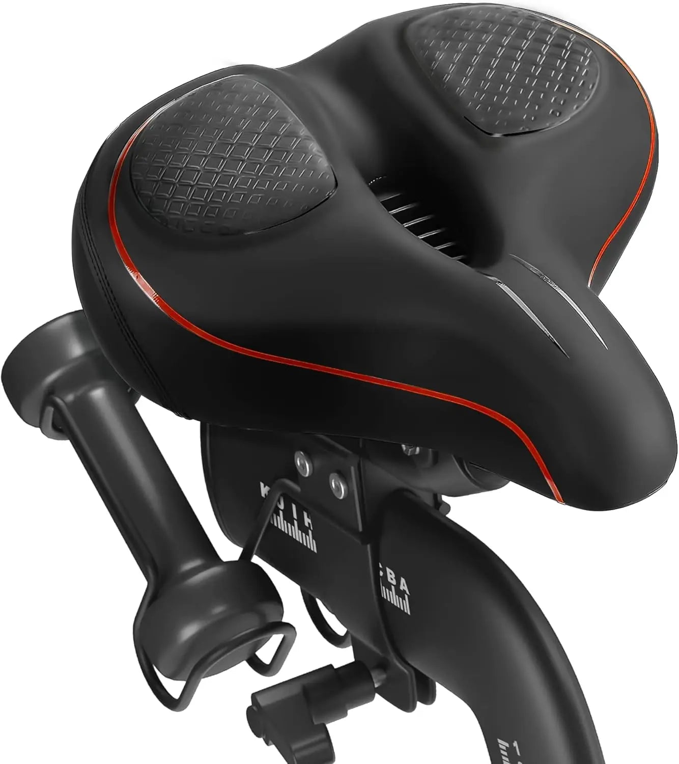 Übergroßer Komfort Fahrradsitz – Breiter Sattel Ersatz für Peloton, Rennräder & Heimtrainer für Damen & Herren Kaufschwan® Rot