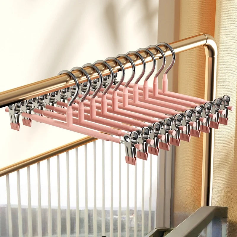 Kunststoff Anti Rutsch Kleiderbügel – Dicke Nahtlose Kleiderhalter für Zuhause und Wohnheim Kaufschwan® Rosa 10 Stück