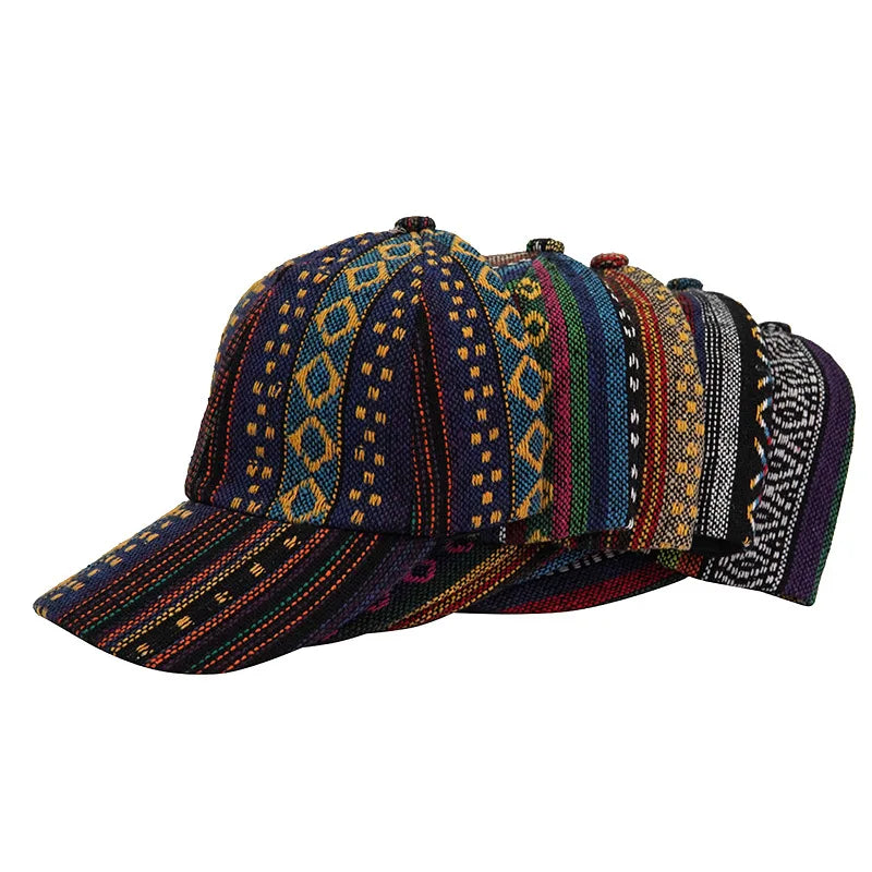 Bohemia Print Baseballkappe | Damen & Herren Boho Stil Baseballcap | Baumwolle Verstellbar Snapback Outdoor Cap Kaufschwan®