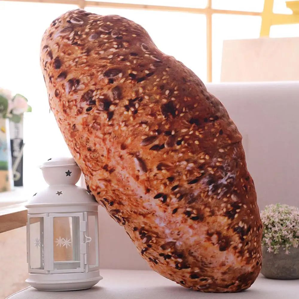 Brot Plüschkissen | Kreatives Lebensmittel Plüschtier | Lustiges Fastfood Nackenkissen | Heimdeko & Kinder Geschenk