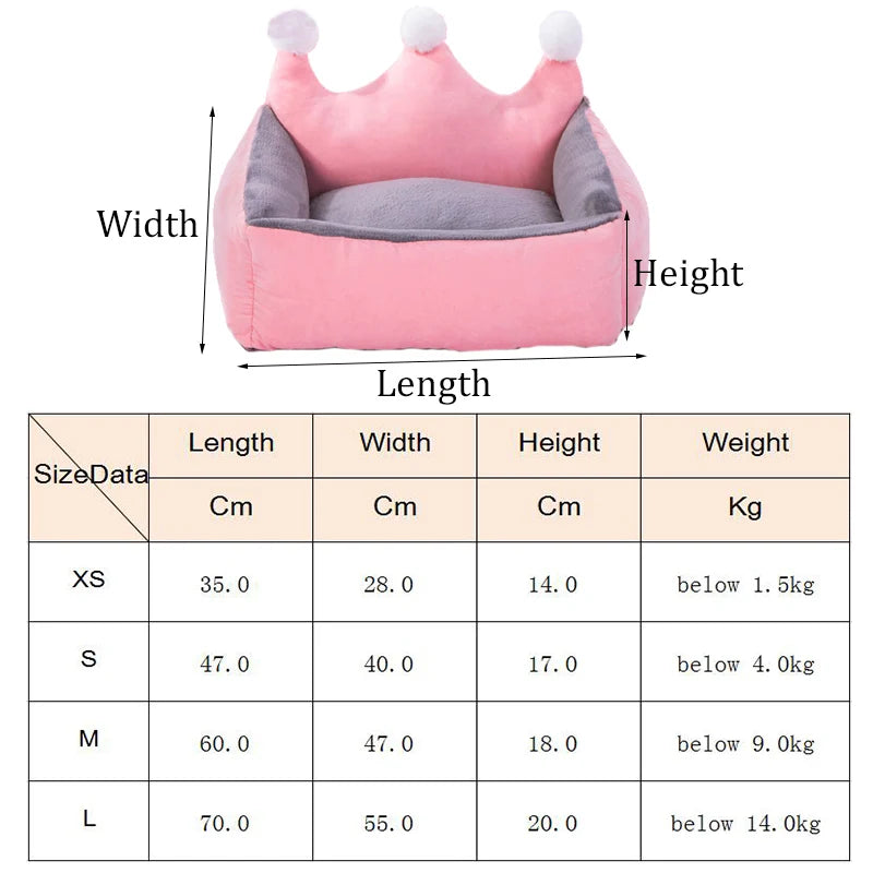Luxus Kronen Haustierbett – Warmes Prinzessin Sofa für Kleine Hunde & Katzen Kaufschwan®
