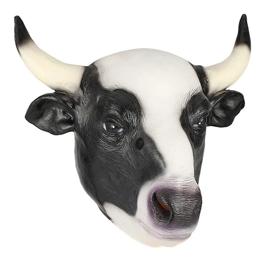 Halloween Niedliche Schwarz-Weiß Kuh Maske – Lustige Cartoon Tiermaske für Party, Verkleidung, Zoo & Dschungel Cosplay Dekoration Kaufschwan®