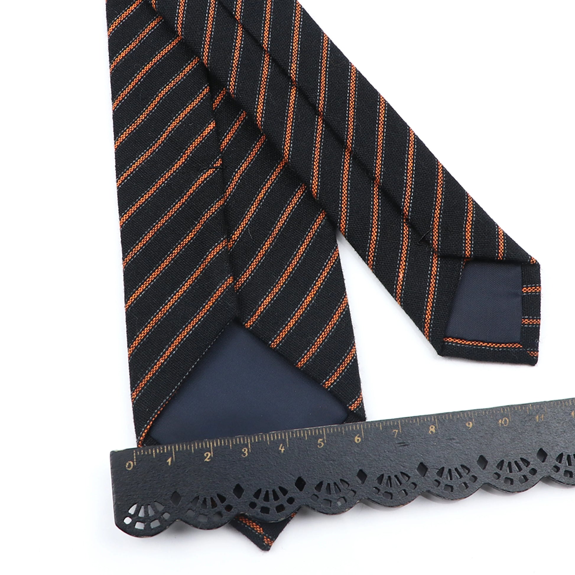 Herren Schmale Polyesterkrawatte – Handgefertigte 100% Polyester Krawatte | Uni & Gestreift für Business, Anzug & Formelle Anlässe Kaufschwan®