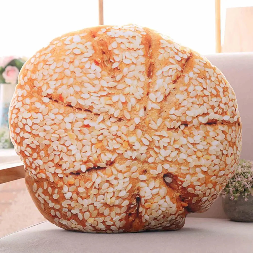 Brot Plüschkissen | Kreatives Lebensmittel Plüschtier | Lustiges Fastfood Nackenkissen | Heimdeko & Kinder Geschenk