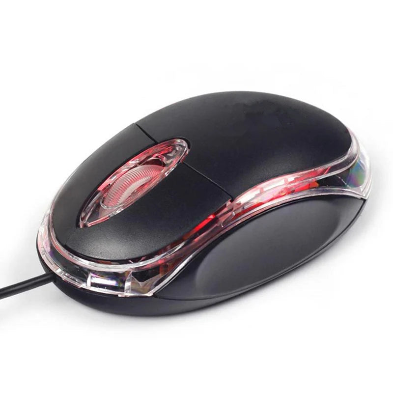 Mini Optische Kabelmaus USB – LED Ergonomische Maus für PC, Laptop & Notebook Kaufschwan®