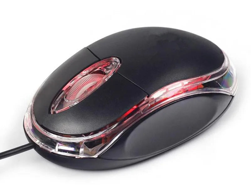 Mini Optische Kabelmaus USB – LED Ergonomische Maus für PC, Laptop & Notebook Kaufschwan®