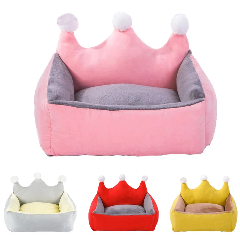 Luxus Kronen Haustierbett – Warmes Prinzessin Sofa für Kleine Hunde & Katzen Kaufschwan®