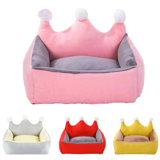 Luxus Kronen Haustierbett – Warmes Prinzessin Sofa für Kleine Hunde & Katzen Kaufschwan®
