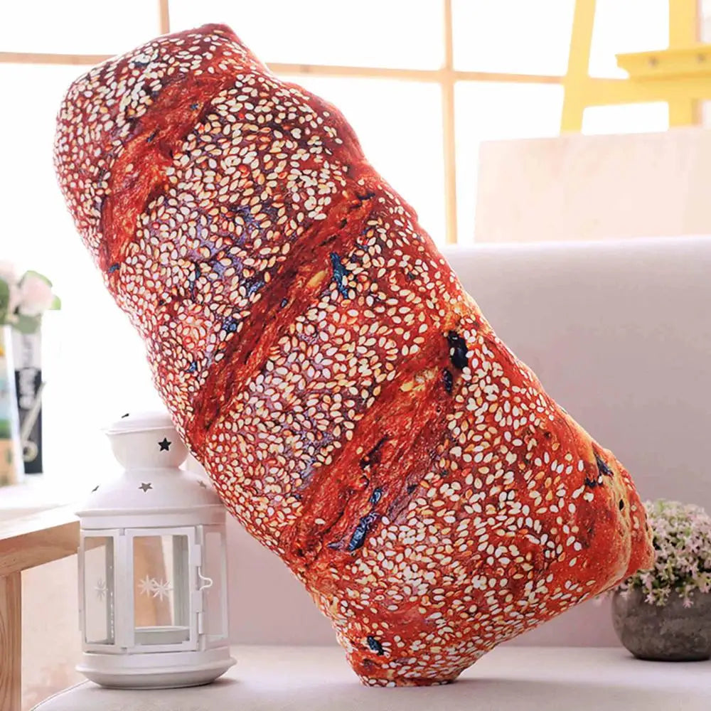 Brot Plüschkissen | Kreatives Lebensmittel Plüschtier | Lustiges Fastfood Nackenkissen | Heimdeko & Kinder Geschenk