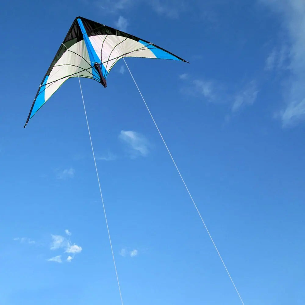48-Zoll Blauer Zweileiner-Lenkdrachen – Sportlicher Flugdrachen mit Handgriffen und Flugschnüren für Freizeit im Freien Kaufschwan®