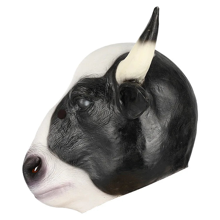 Halloween Niedliche Schwarz-Weiß Kuh Maske – Lustige Cartoon Tiermaske für Party, Verkleidung, Zoo & Dschungel Cosplay Dekoration Kaufschwan®