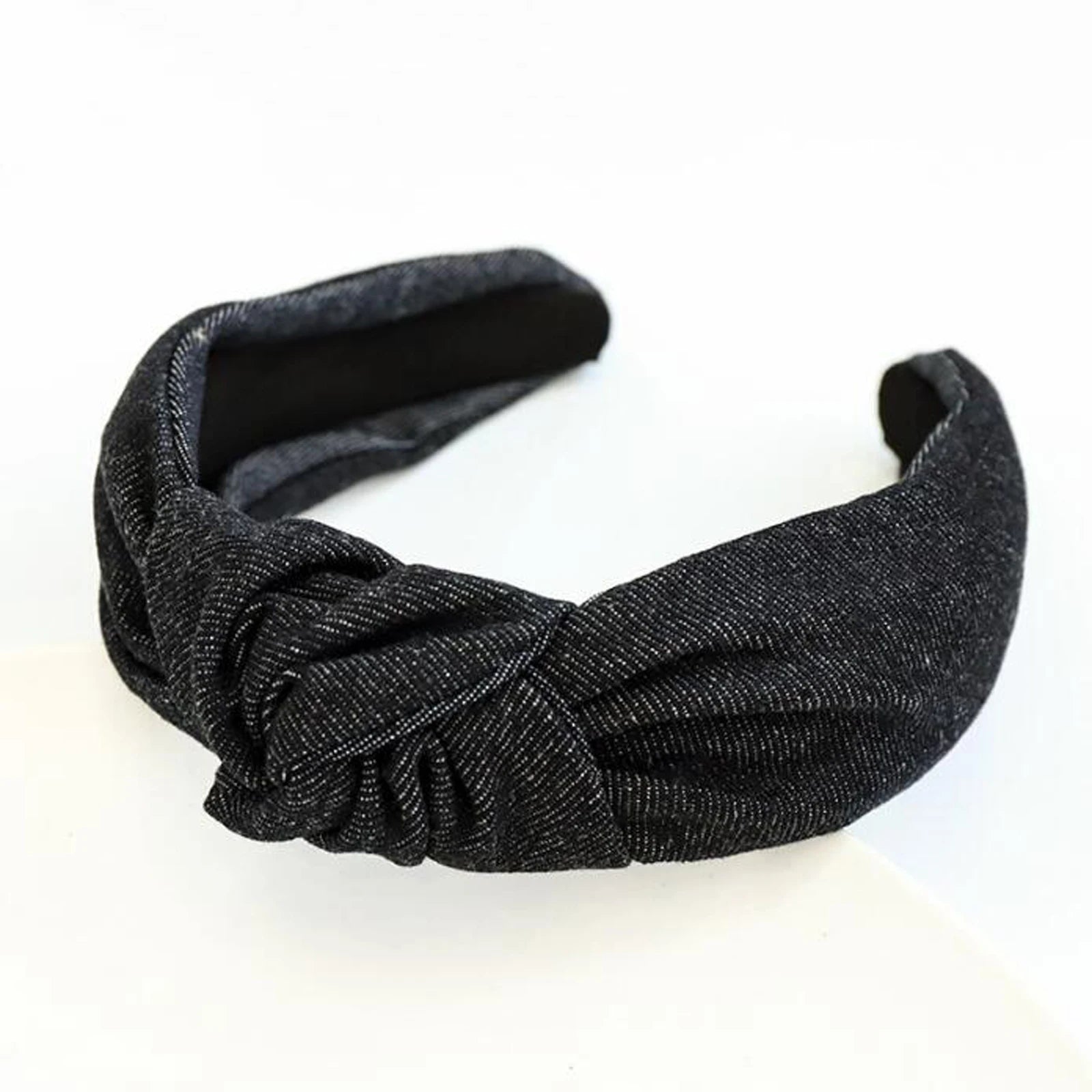 Jeans-Haarreif mit Knoten – Klassisches Turban-Haarband in Blau oder Schwarz für Damen | Lässiges Haaraccessoire Kaufschwan®