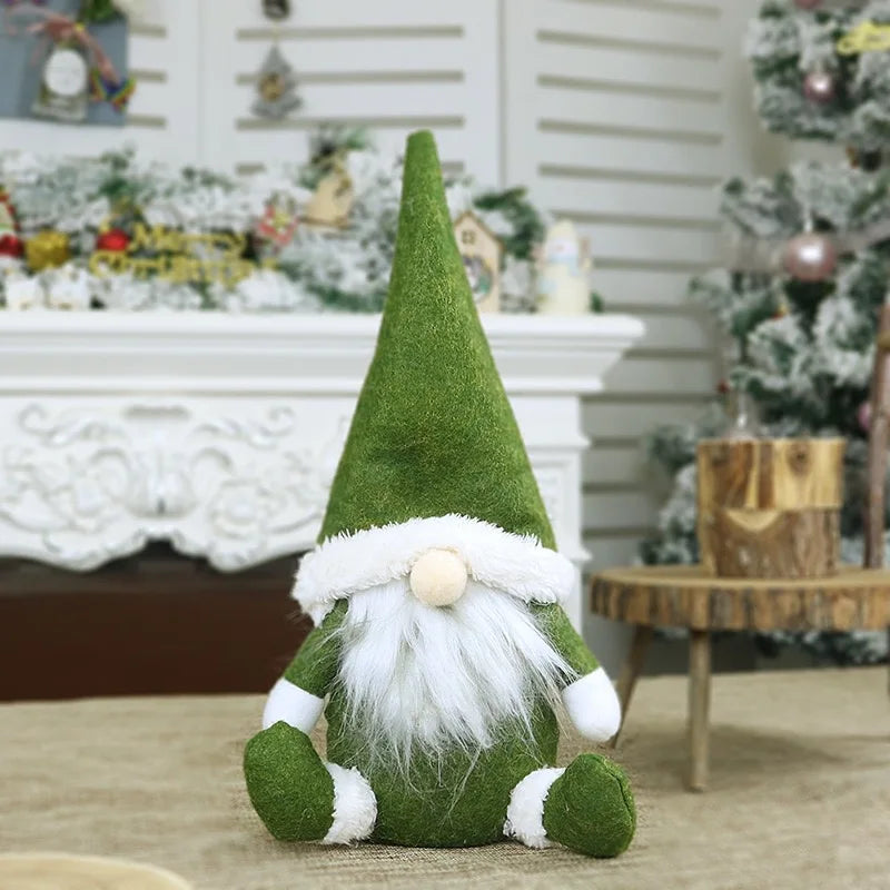 Weihnachtswichtel – Plüschfigur | Niedliches Weihnachts- & Neujahrsgeschenk Kaufschwan® Grün