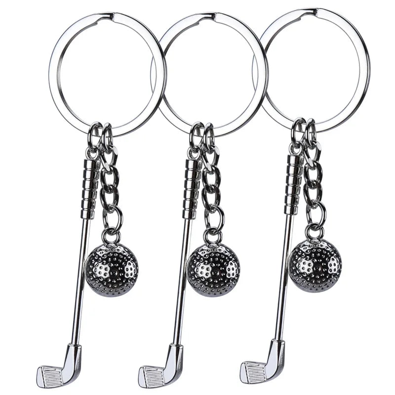 Golf Schlüsselanhänger – Golfball & Schläger Design | Metall Schlüsselring Geschenk für Golfer, Sportler & Teamkollegen Kaufschwan®