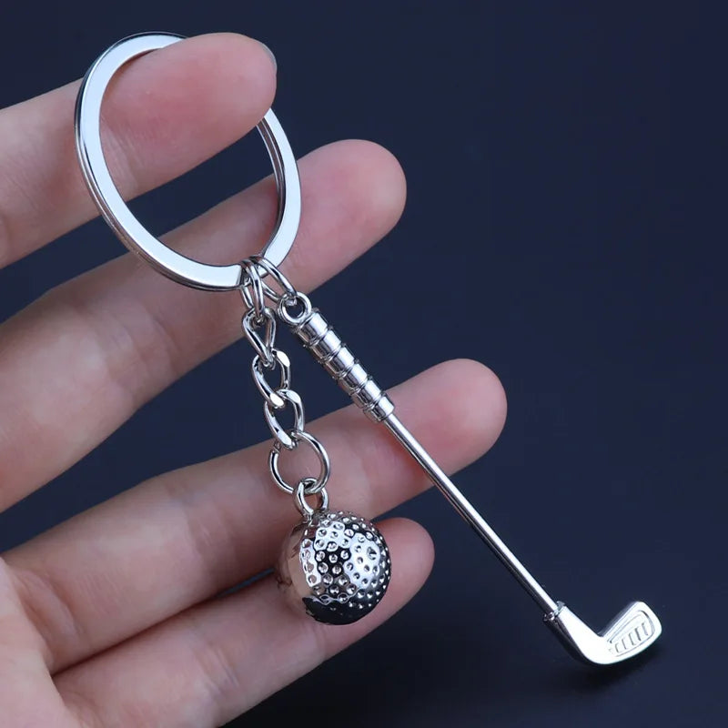 Golf Schlüsselanhänger – Golfball & Schläger Design | Metall Schlüsselring Geschenk für Golfer, Sportler & Teamkollegen Kaufschwan®