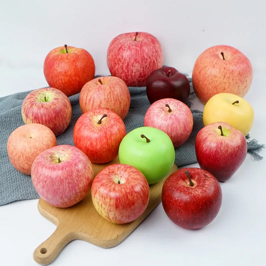Hochrealistische Künstliche Äpfel – Plastik Rote & Grüne Apfel Dekoration für Fotografie, Zuhause & Obstladen Kaufschwan®