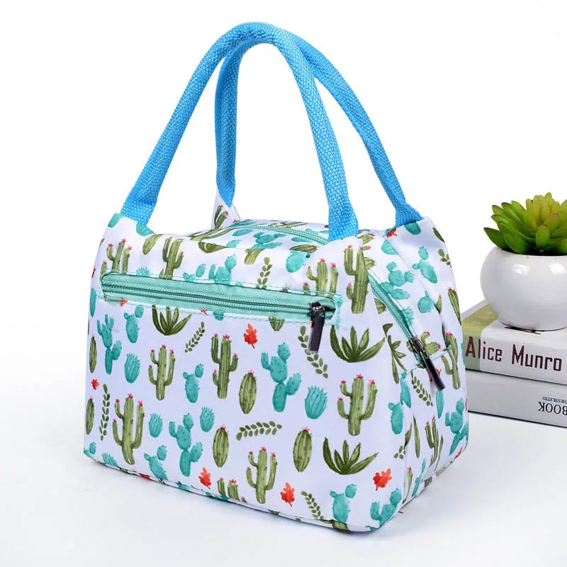 Flamingo Picknick Lunch Tasche – Tragbare Isolierte Kühltasche für Damen | Wasserdichte Thermo Lunchbox mit Reißverschluss für Strand, Schule & Reisen Kaufschwan®