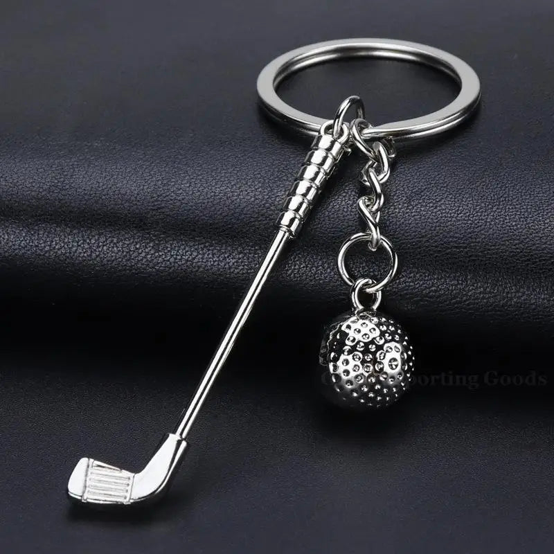 Golf Schlüsselanhänger – Golfball & Schläger Design | Metall Schlüsselring Geschenk für Golfer, Sportler & Teamkollegen Kaufschwan®