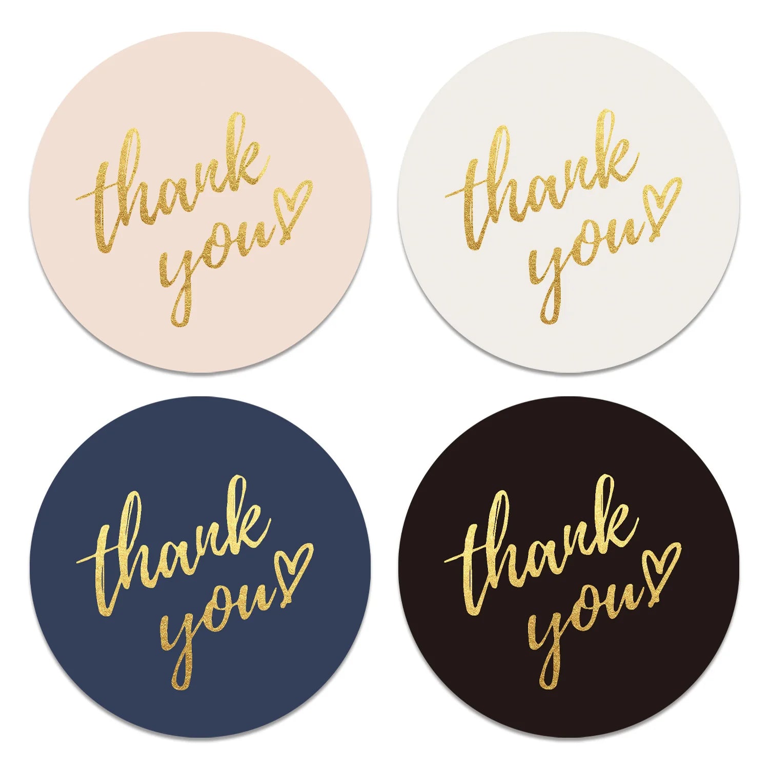 50–500 Stück 1-Zoll Blaue „Thank You“-Aufkleber – Runde Etiketten zum Versiegeln von Umschlägen | Für Hochzeit, Geschenke & Handgemachtes Kaufschwan®