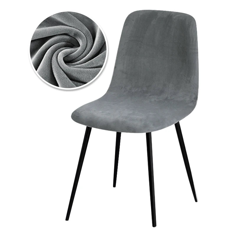 Hochwertiger Samt Stuhlbezug 1/2/4/6 Stück – Elastischer Esszimmer Stuhlüberzug | Zwei Stoffvarianten Stuhlbezüge für Zuhause Kaufschwan®