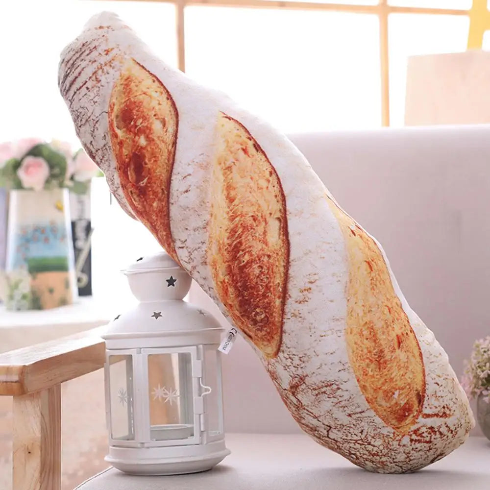 Brot Plüschkissen | Kreatives Lebensmittel Plüschtier | Lustiges Fastfood Nackenkissen | Heimdeko & Kinder Geschenk